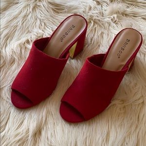 Red Mules Heels